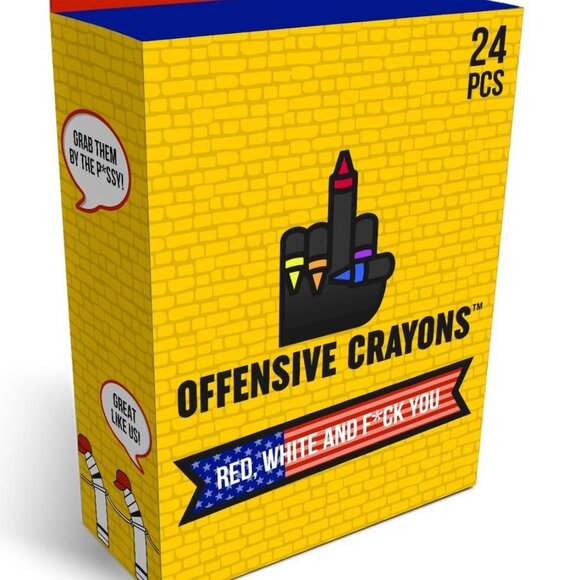 BOX OF Sarcastic Offensive CRAYONS -Witty Insult Gag Gift Fun Humor Funny NEW - Picture 2 of 13